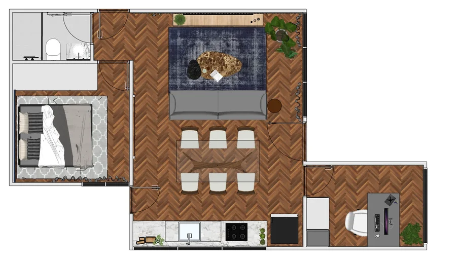 Planta baixa da Casa Modelo 04